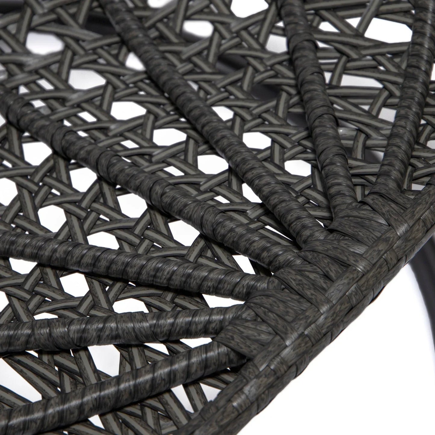 Charcoal Wicker Hanging Single Egg Swing Chair With Cushions - Elax Furniture