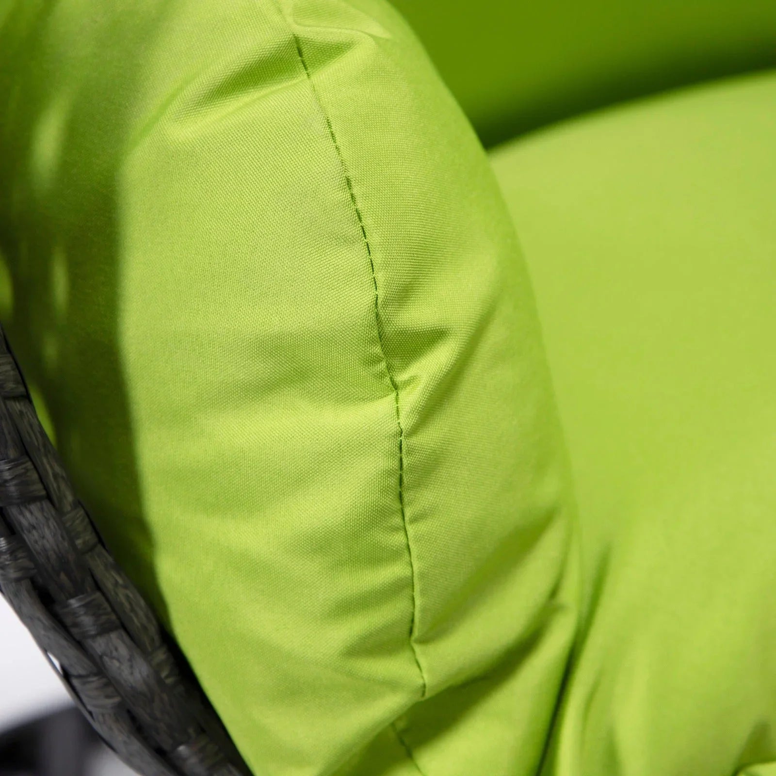 Charcoal Wicker Hanging Single Egg Swing Chair With Cushions - Elax Furniture