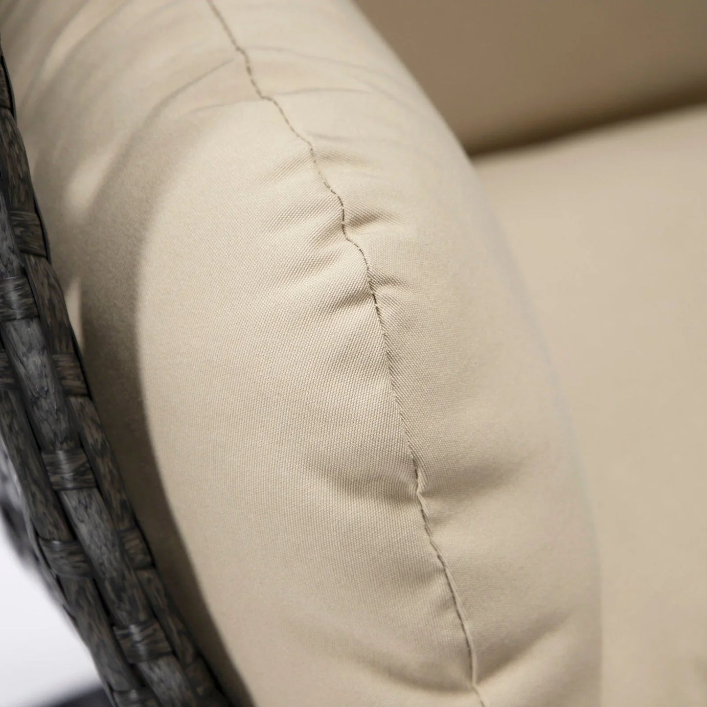 Charcoal Wicker Hanging Single Egg Swing Chair With Cushions - Elax Furniture