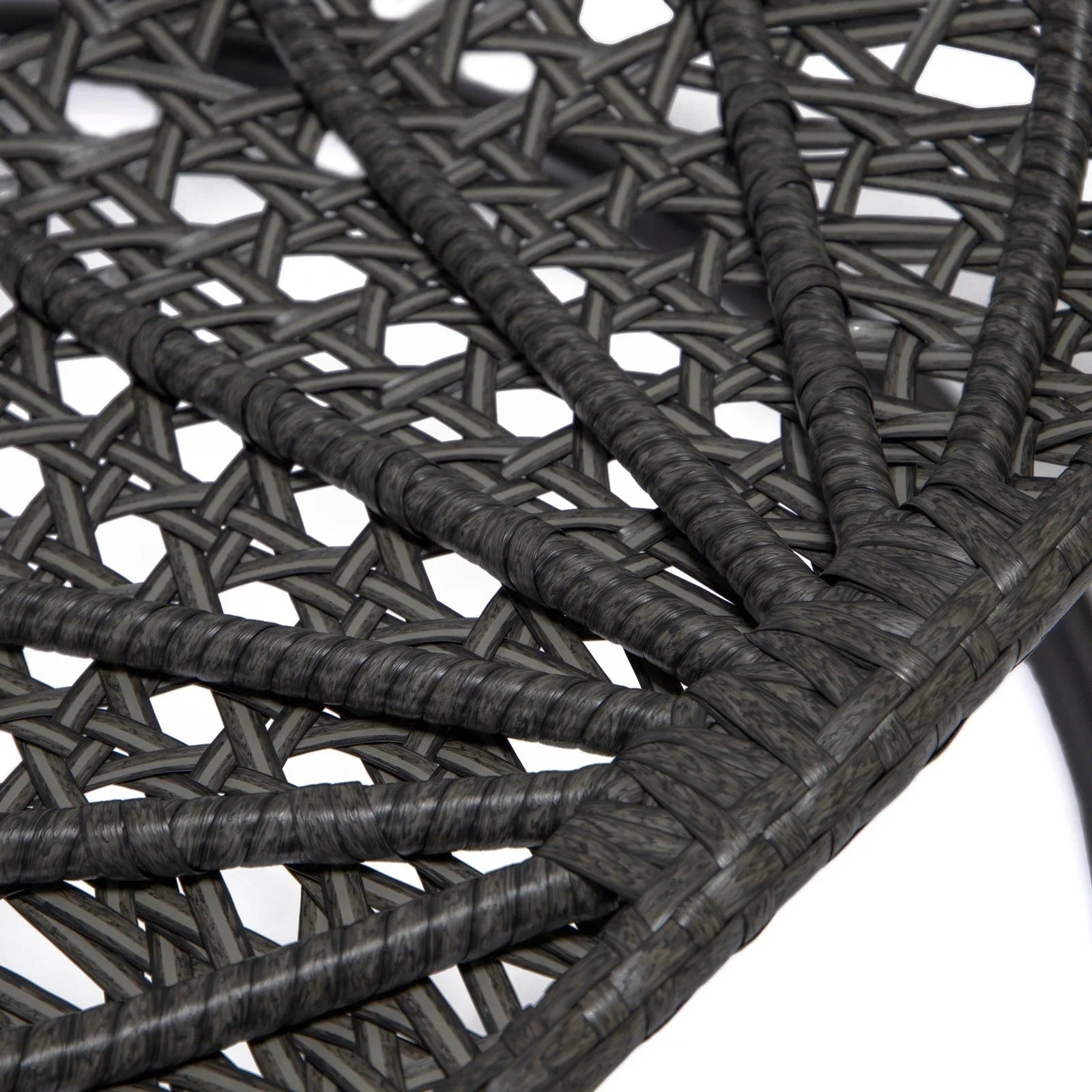 Charcoal Wicker Hanging Single Egg Swing Chair With Cushions - Elax Furniture