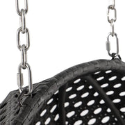 Modern Charcoal Wicker Hanging Double Seater Egg Swing Chair - Elax Furniture