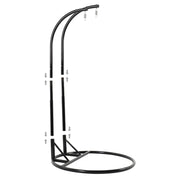 Modern Charcoal Wicker Hanging Double Seater Egg Swing Chair - Elax Furniture