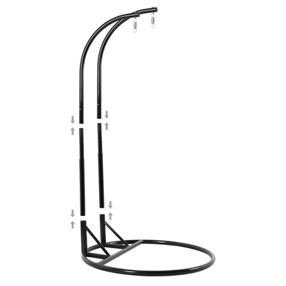 Modern Charcoal Wicker Hanging Double Seater Egg Swing Chair - Elax Furniture