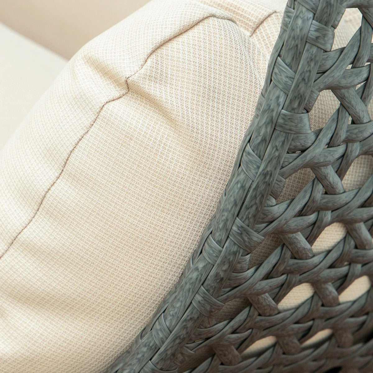 Modern Charcoal Wicker Hanging Double Seater Egg Swing Chair - Elax Furniture