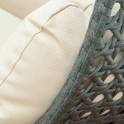 Modern Charcoal Wicker Hanging Double Seater Egg Swing Chair - Elax Furniture