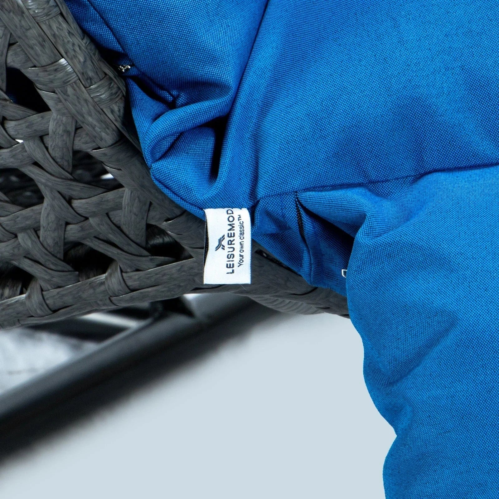 Modern Charcoal Wicker Hanging Double Seater Egg Swing Chair - Elax Furniture