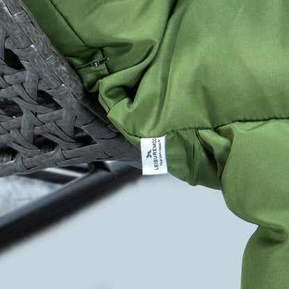 Modern Charcoal Wicker Hanging Double Seater Egg Swing Chair - Elax Furniture