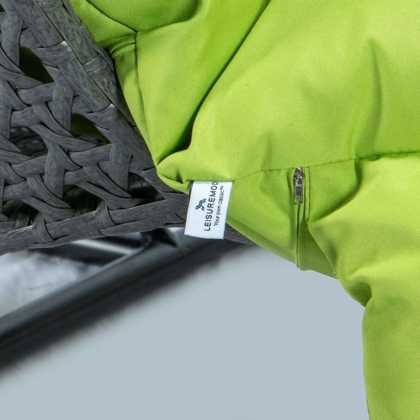 Modern Charcoal Wicker Hanging Double Seater Egg Swing Chair - Elax Furniture