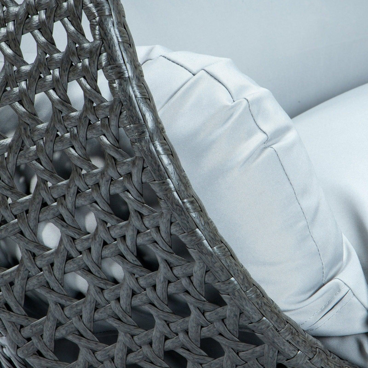 Modern Charcoal Wicker Hanging Double Seater Egg Swing Chair - Elax Furniture