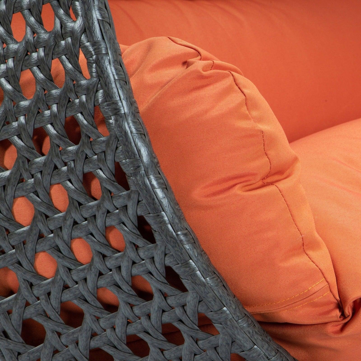 Modern Charcoal Wicker Hanging Double Seater Egg Swing Chair - Elax Furniture