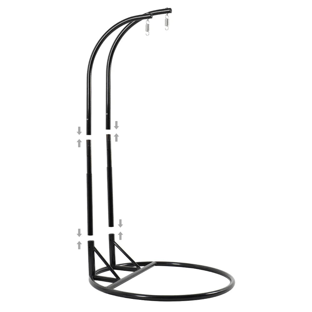 Modern Charcoal Wicker Hanging Double Seater Egg Swing Chair - Elax Furniture