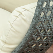 Modern Charcoal Wicker Hanging Double Seater Egg Swing Chair - Elax Furniture