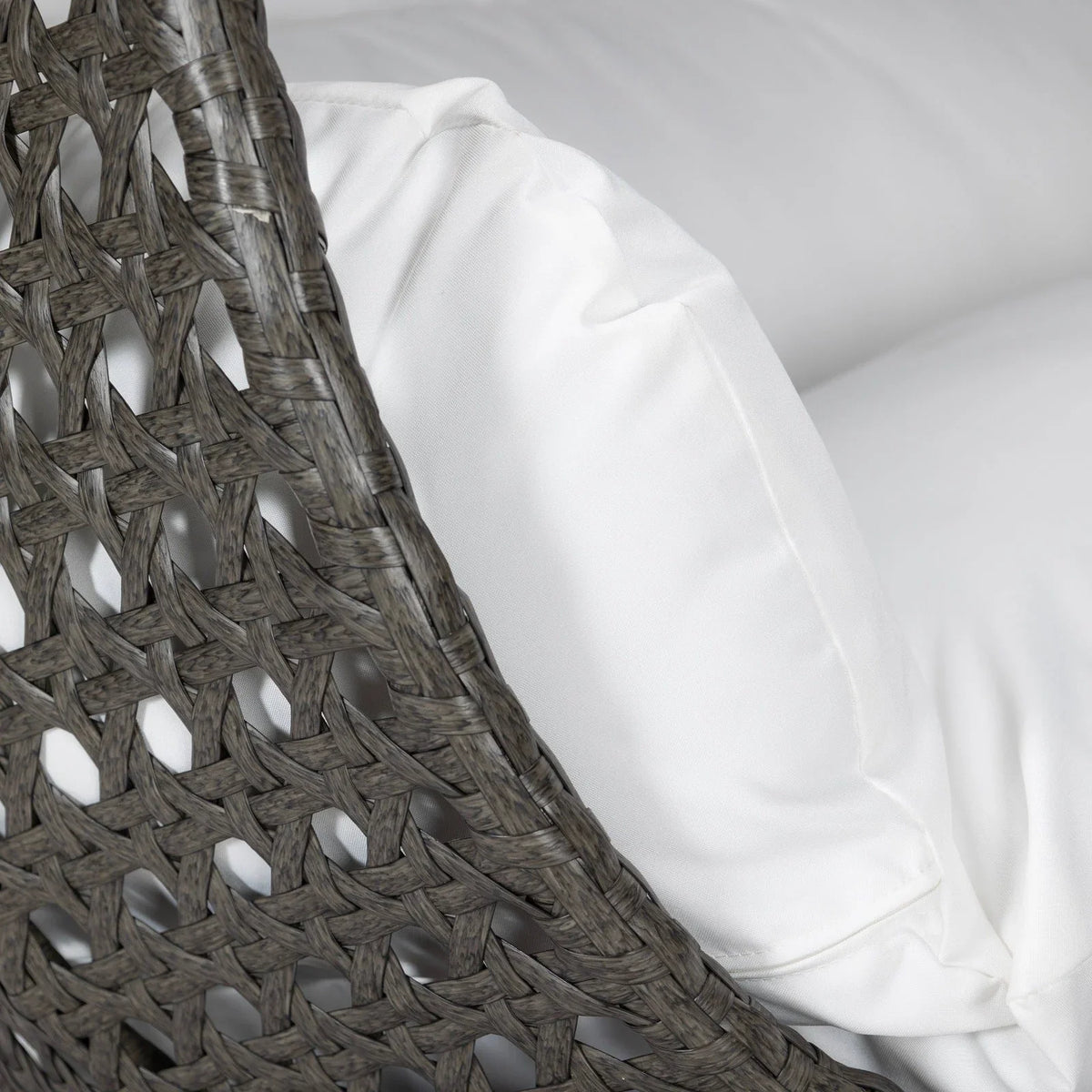 Modern Charcoal Wicker Hanging Double Seater Egg Swing Chair - Elax Furniture