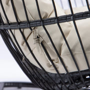 Wicker 2 Person Double Folding Hanging Egg Swing Chair - Elax Furniture