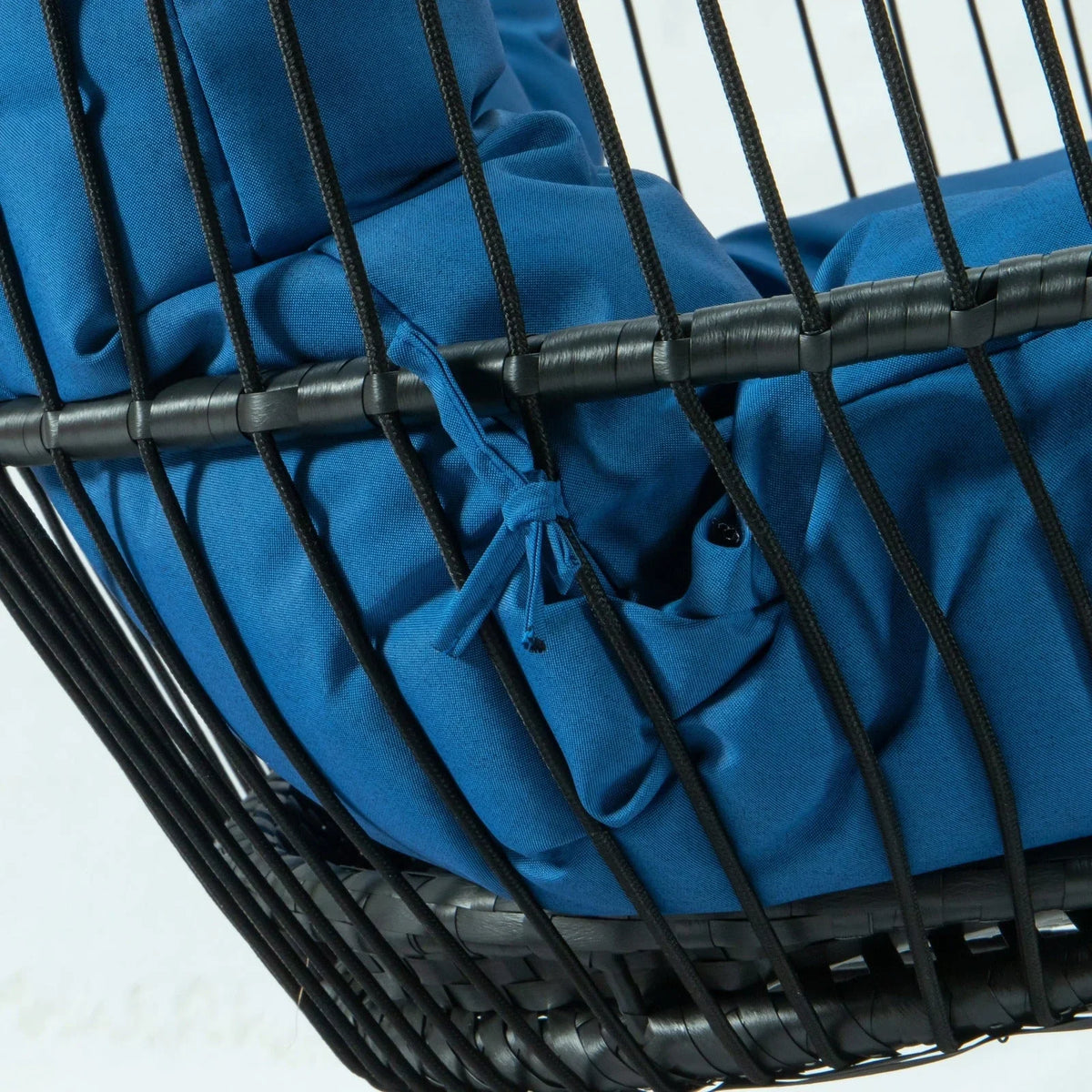 Wicker 2 Person Double Folding Hanging Egg Swing Chair - Elax Furniture