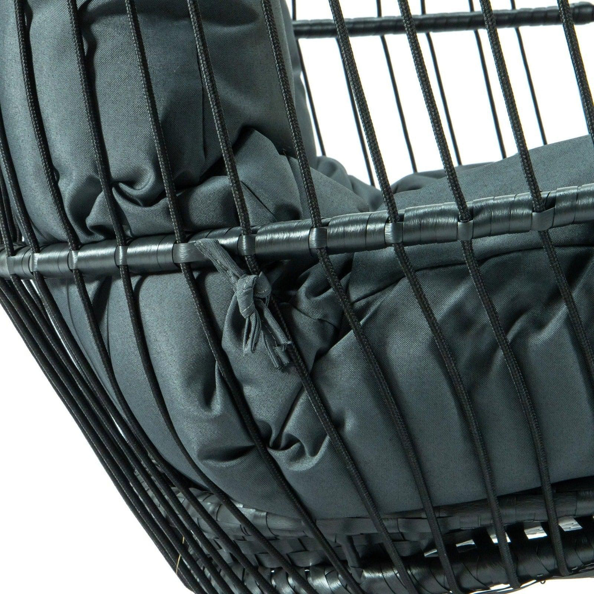 Wicker 2 Person Double Folding Hanging Egg Swing Chair - Elax Furniture