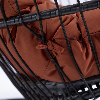 Wicker 2 Person Double Folding Hanging Egg Swing Chair - Elax Furniture