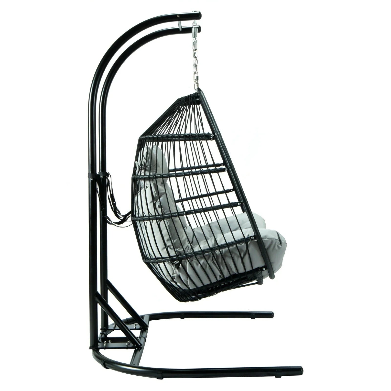 Wicker 2 Person Double Folding Hanging Egg Swing Chair - Elax Furniture
