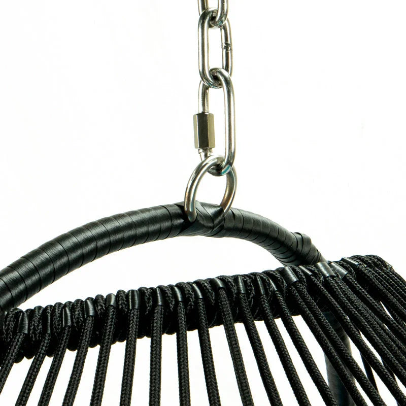 Wicker 2 Person Double Folding Hanging Egg Swing Chair - Elax Furniture