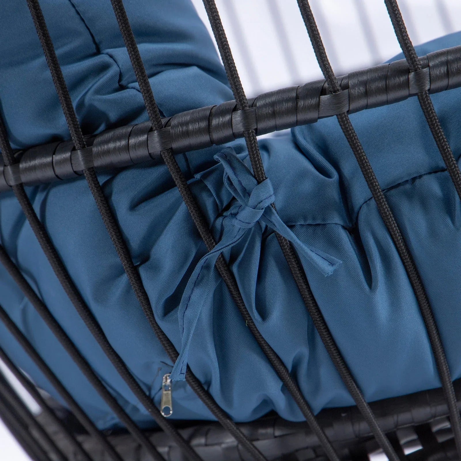 Wicker 2 Person Double Folding Hanging Egg Swing Chair - Elax Furniture