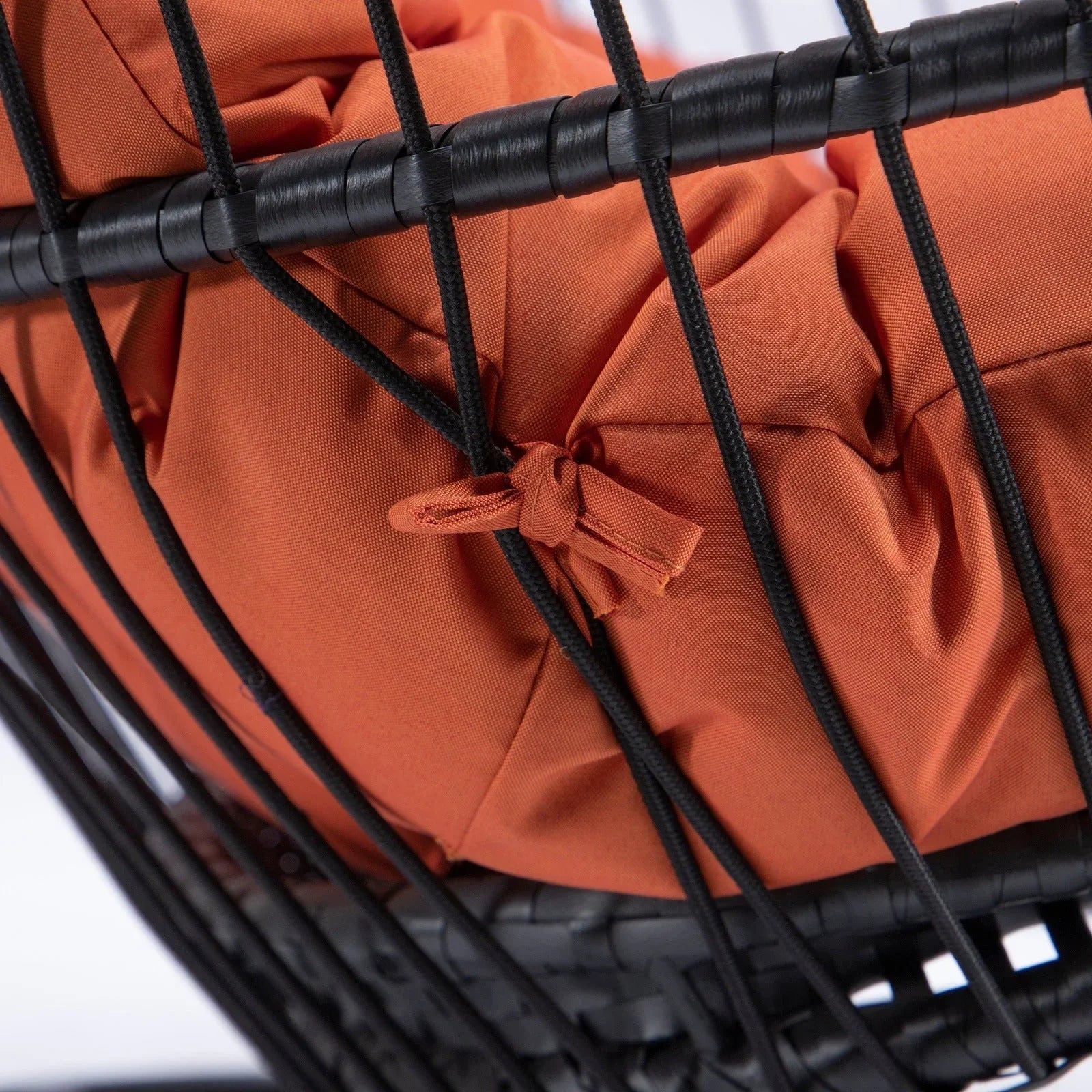 Wicker 2 Person Double Folding Hanging Egg Swing Chair - Elax Furniture