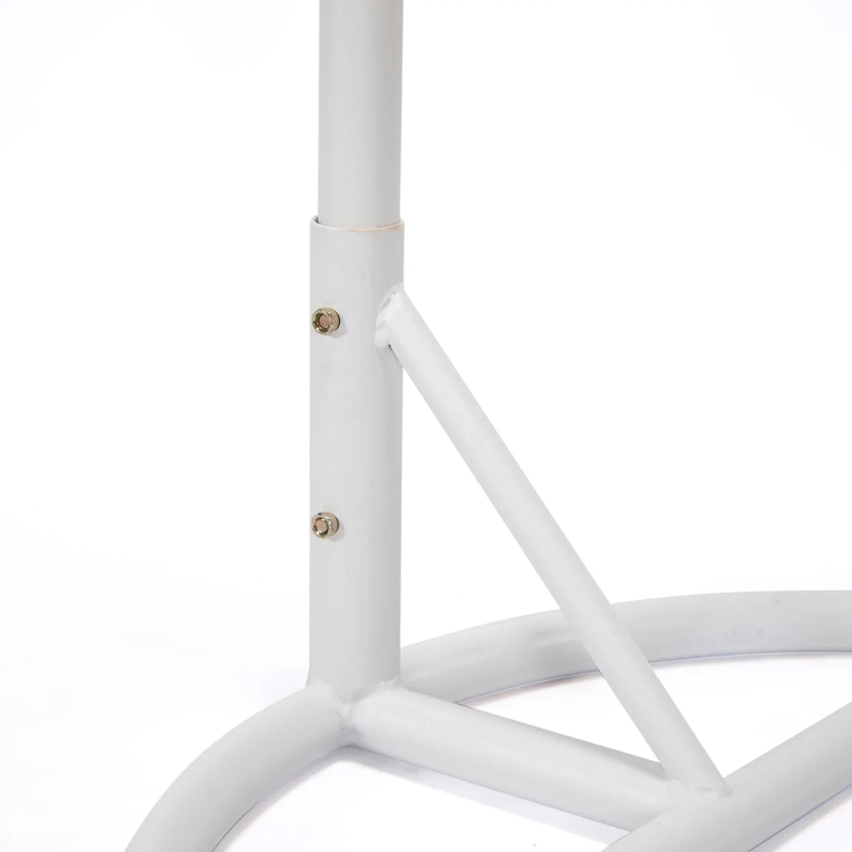 White Wicker Hanging Single Egg Swing Chair With Cushions - Elax Furniture