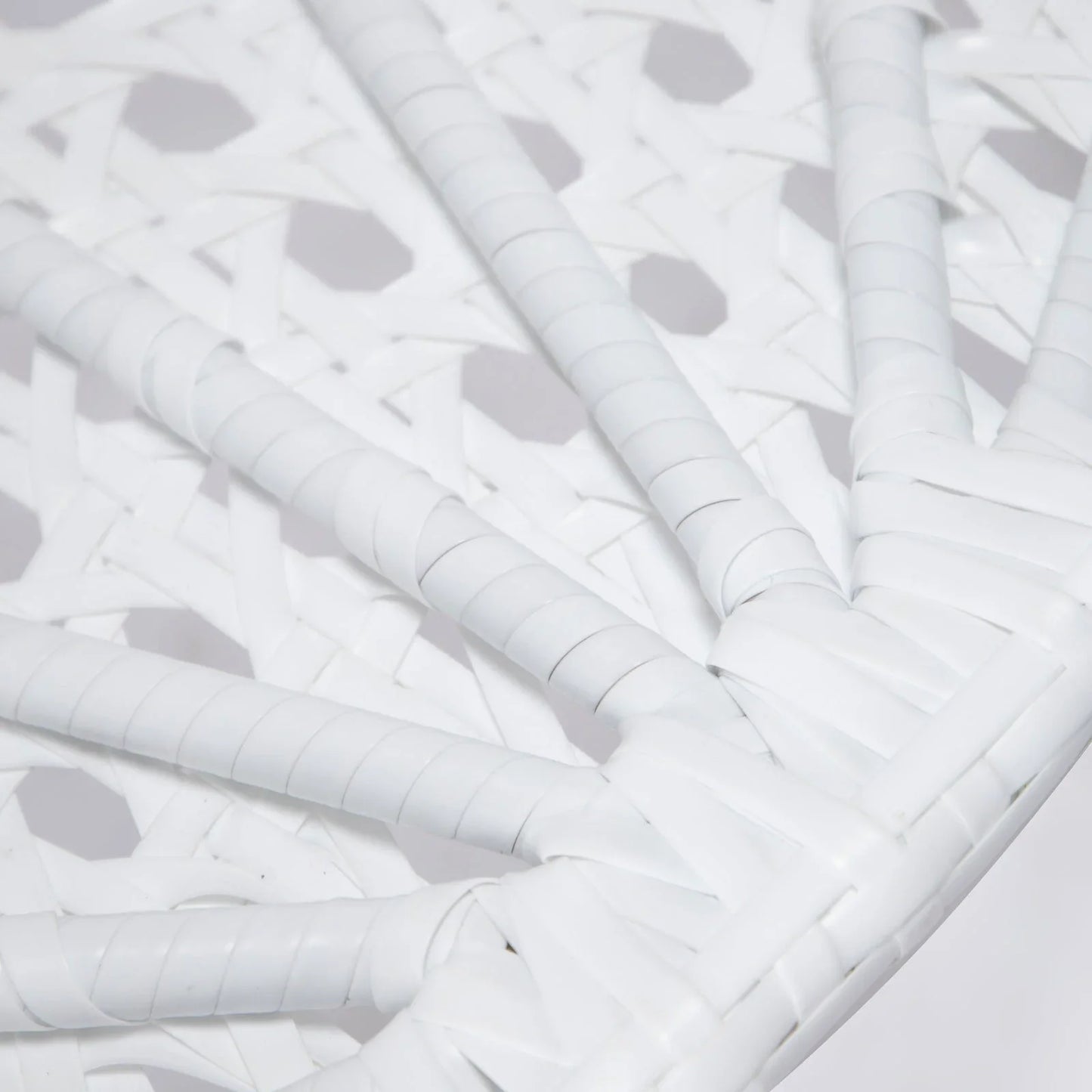 White Wicker Hanging Single Egg Swing Chair With Cushions - Elax Furniture