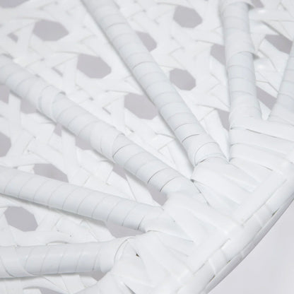 White Wicker Hanging Single Egg Swing Chair With Cushions - Elax Furniture