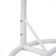 White Wicker Hanging Single Egg Swing Chair With Cushions - Elax Furniture