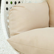 Modern White Wicker Hanging Double Seater Egg Swing Chair - Elax Furniture