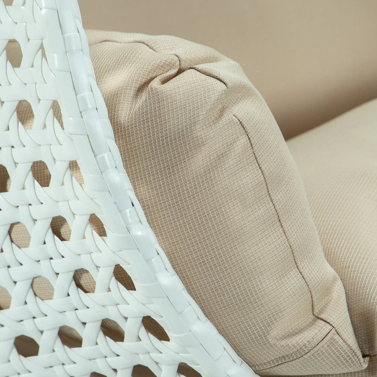Modern White Wicker Hanging Double Seater Egg Swing Chair - Elax Furniture
