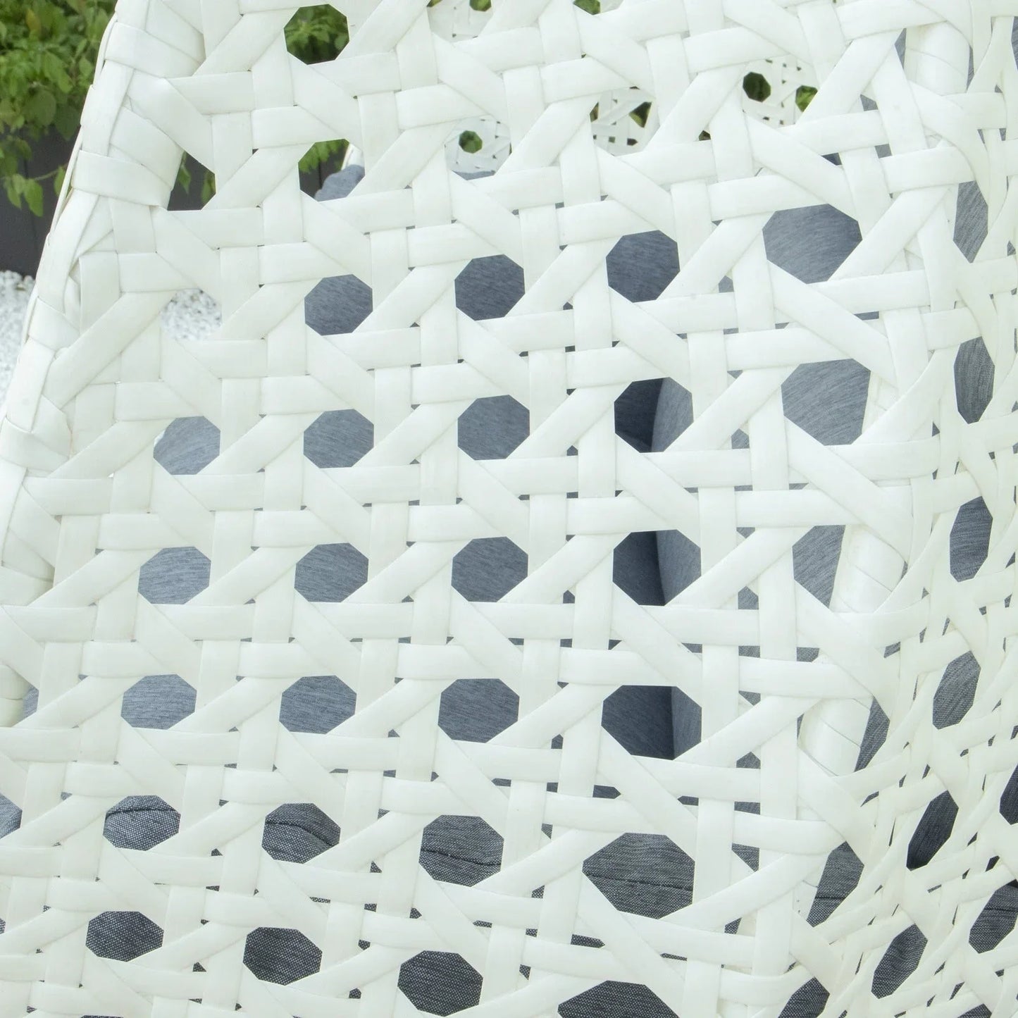 Modern White Wicker Hanging Double Seater Egg Swing Chair - Elax Furniture