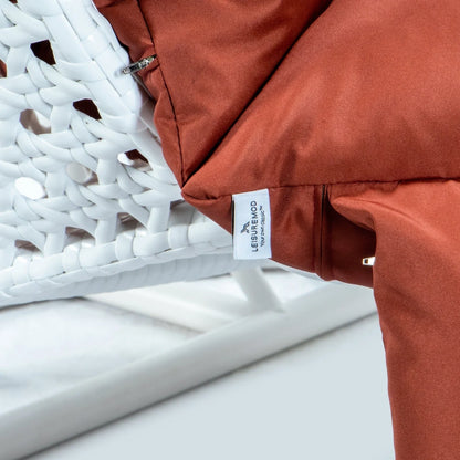 Modern White Wicker Hanging Double Seater Egg Swing Chair - Elax Furniture