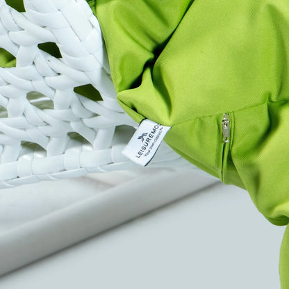 Modern White Wicker Hanging Double Seater Egg Swing Chair - Elax Furniture