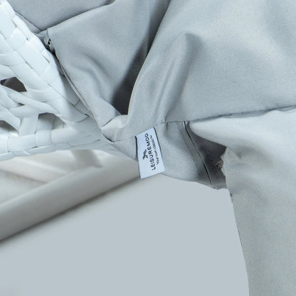 Modern White Wicker Hanging Double Seater Egg Swing Chair - Elax Furniture