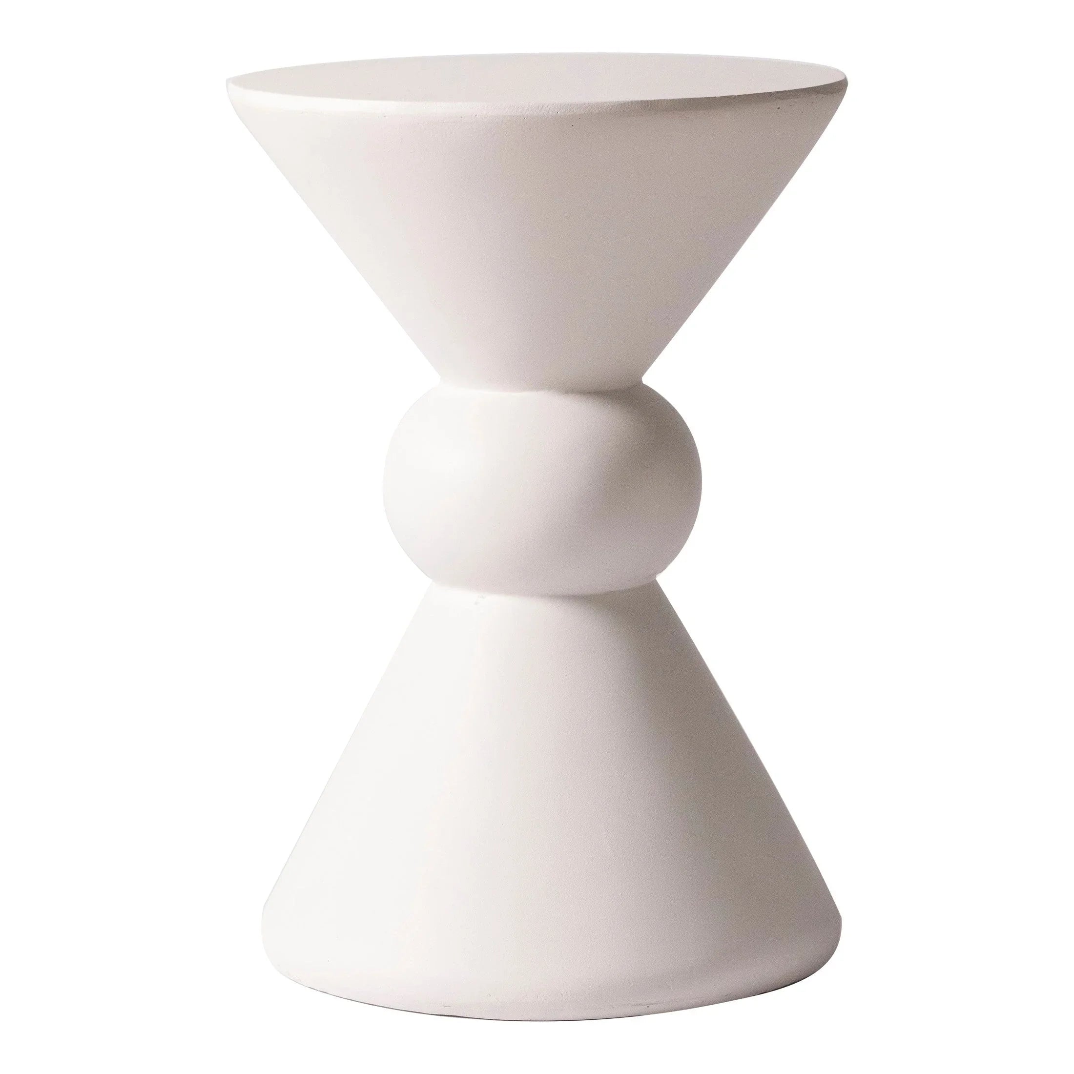 Echo Side Table with Weather-Resistant Fibersone Top Round Accent Table - Elax Furniture
