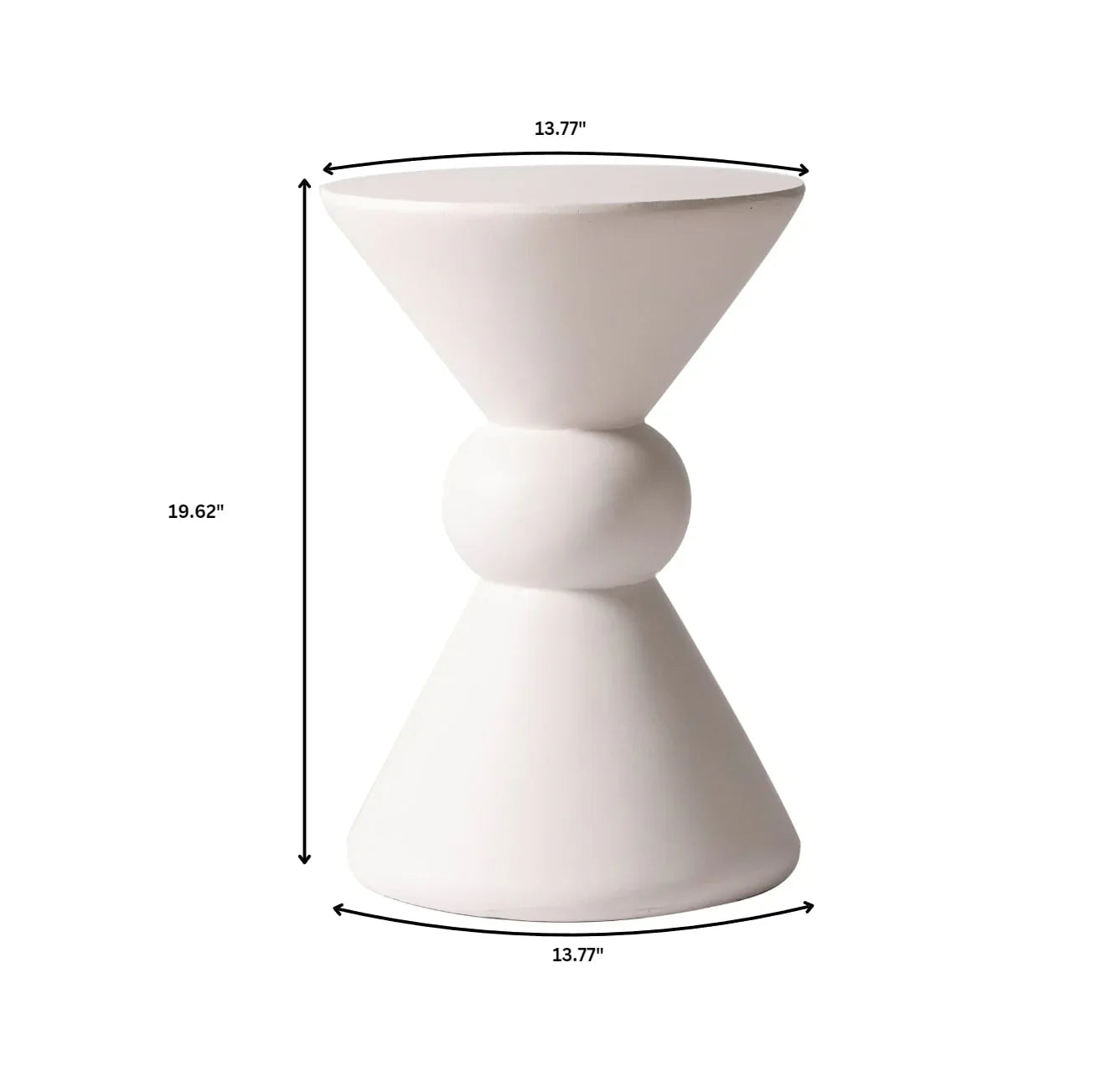 Echo Side Table with Weather-Resistant Fibersone Top Round Accent Table - Elax Furniture