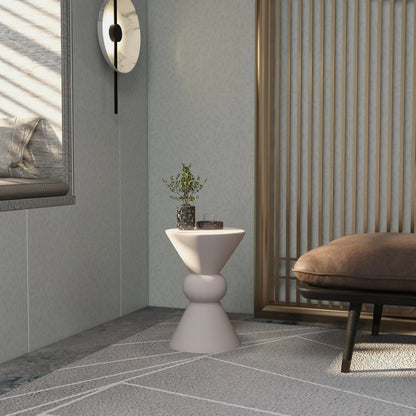 Echo Side Table with Weather-Resistant Fibersone Top Round Accent Table - Elax Furniture