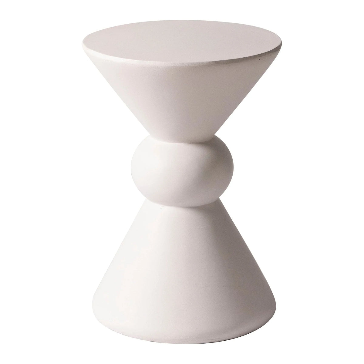 Echo Side Table with Weather-Resistant Fibersone Top Round Accent Table - Elax Furniture