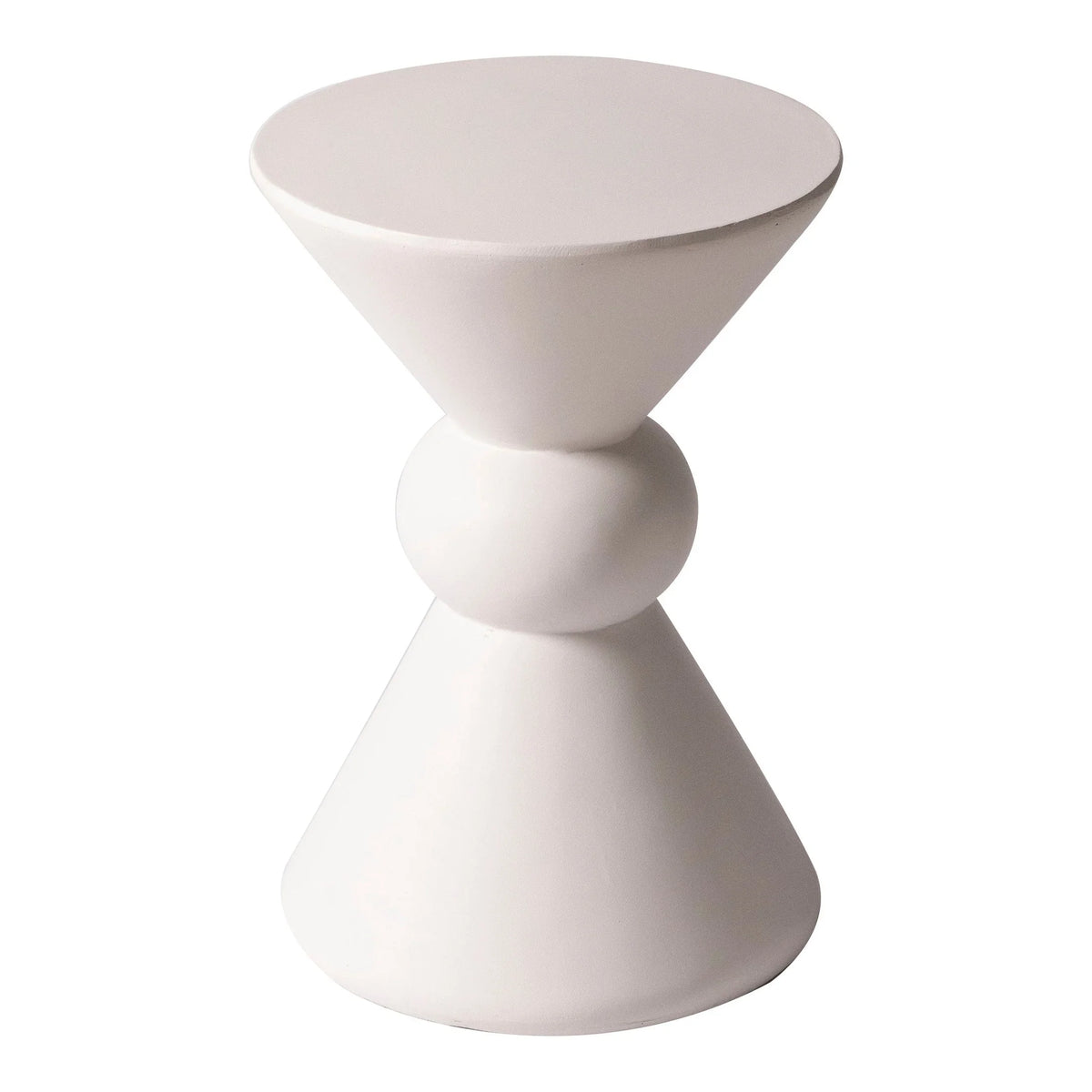 Echo Side Table with Weather-Resistant Fibersone Top Round Accent Table - Elax Furniture