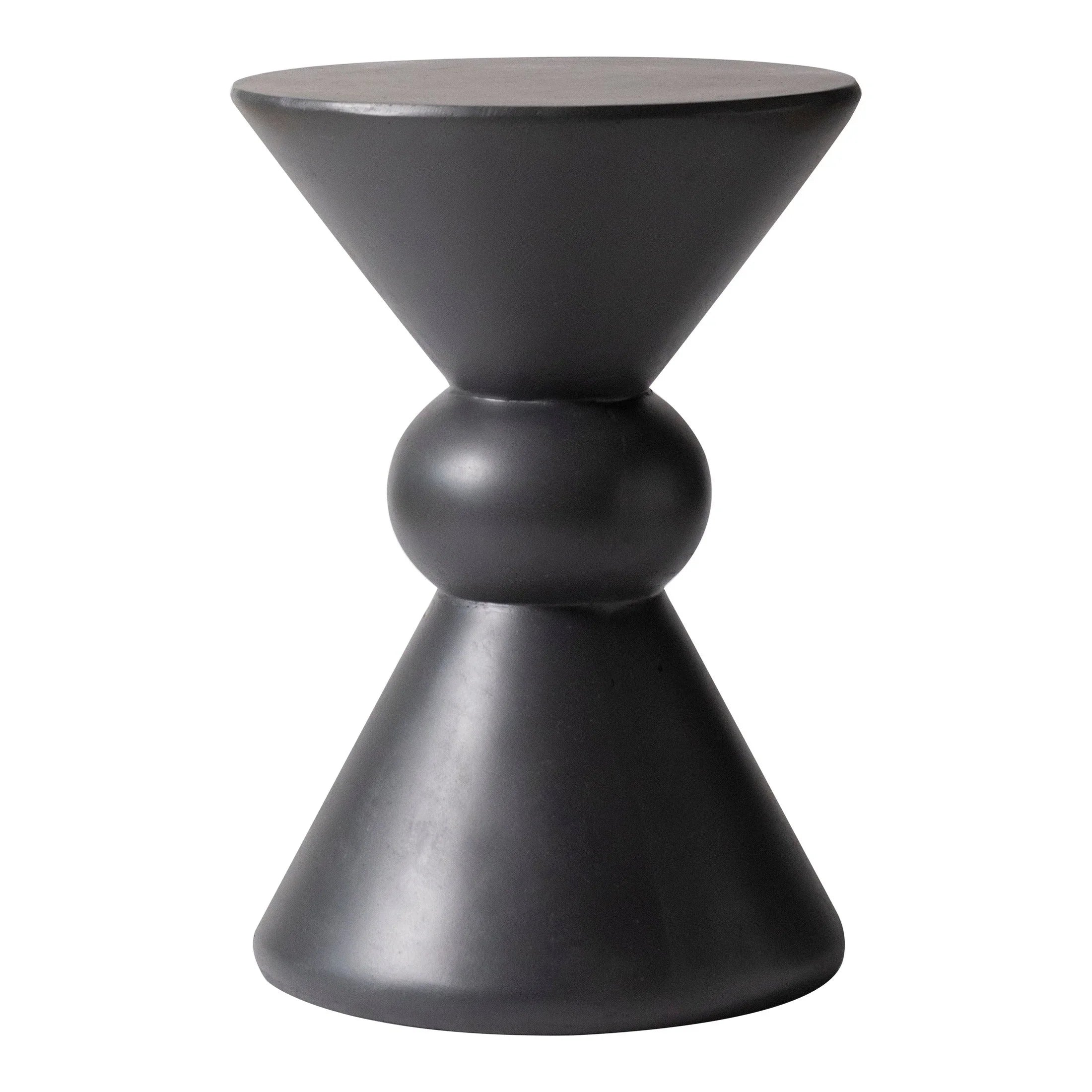 Echo Side Table with Weather-Resistant Fibersone Top Round Accent Table - Elax Furniture