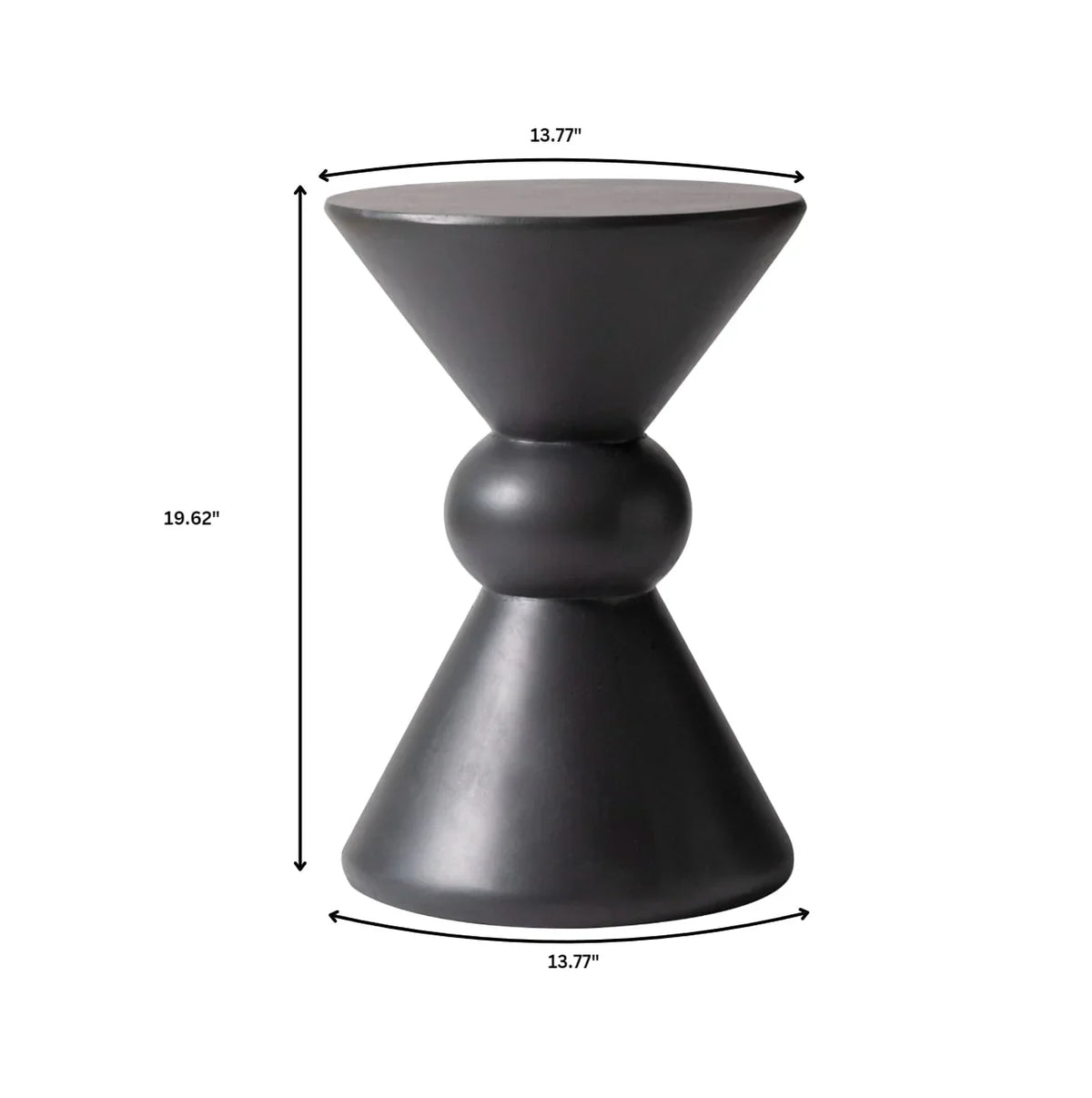 Echo Side Table with Weather-Resistant Fibersone Top Round Accent Table - Elax Furniture