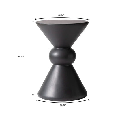 Echo Side Table with Weather-Resistant Fibersone Top Round Accent Table - Elax Furniture