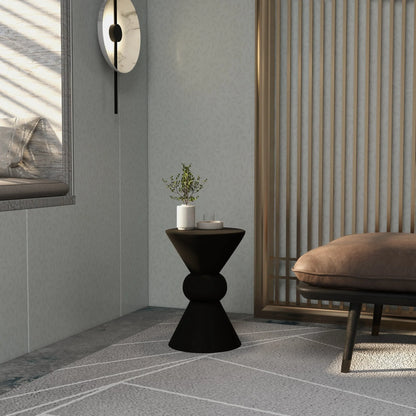 Echo Side Table with Weather-Resistant Fibersone Top Round Accent Table - Elax Furniture