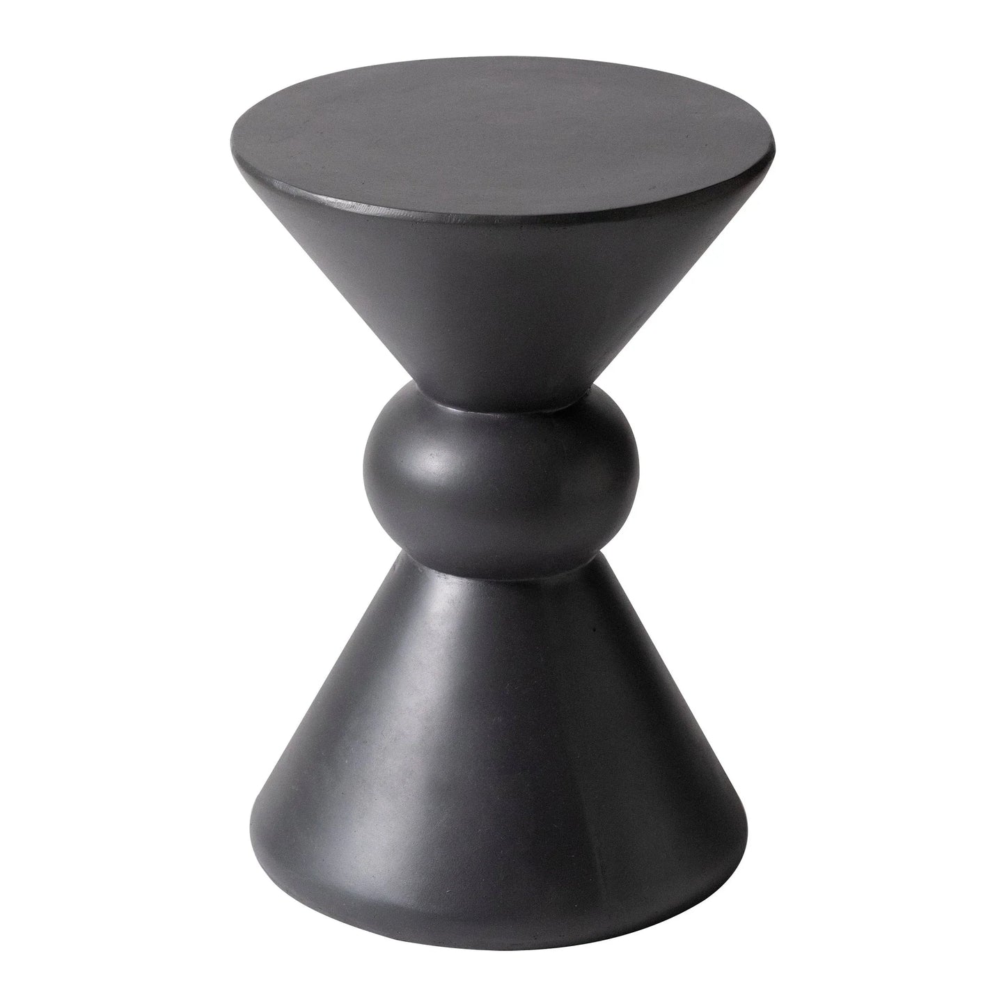 Echo Side Table with Weather-Resistant Fibersone Top Round Accent Table - Elax Furniture