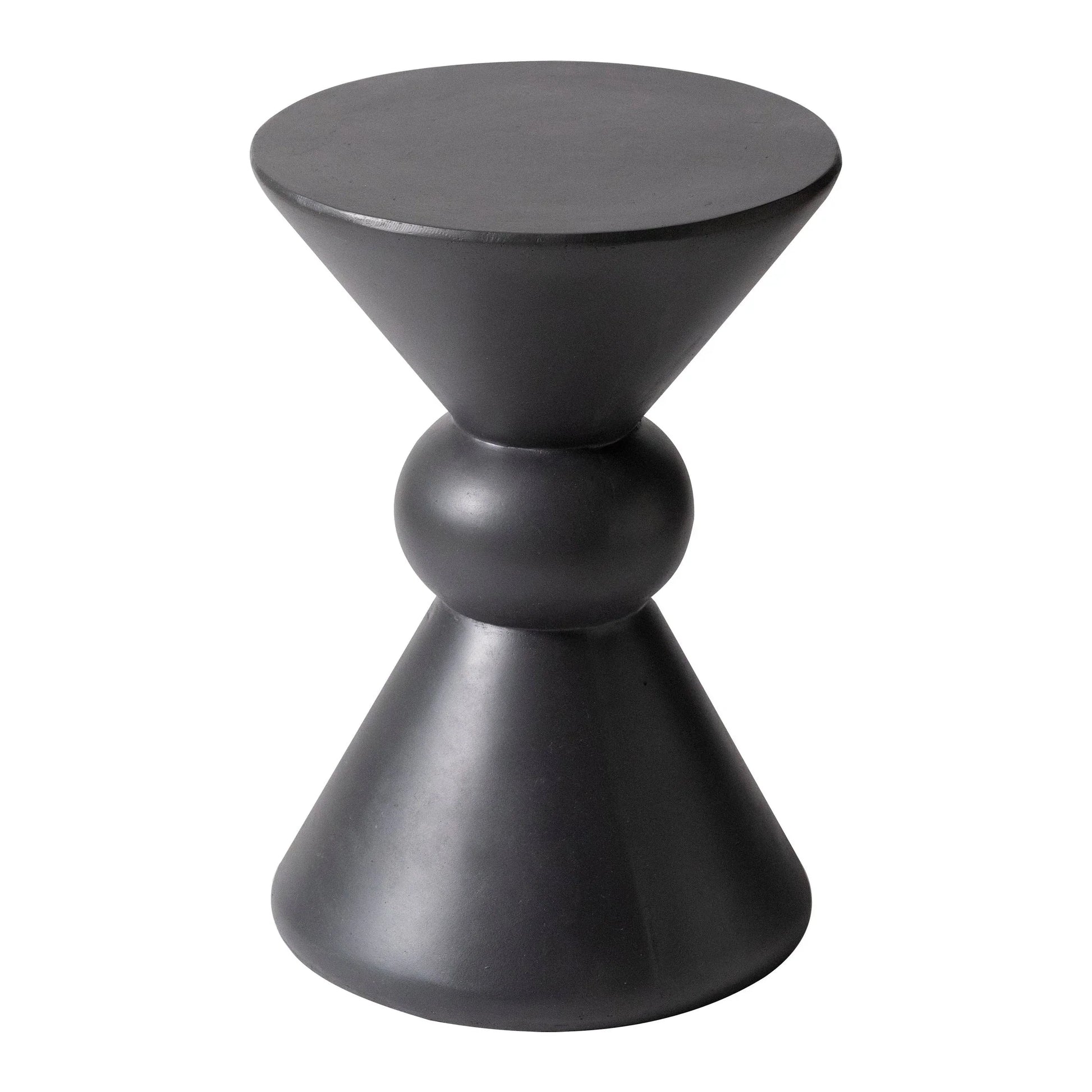 Echo Side Table with Weather-Resistant Fibersone Top Round Accent Table - Elax Furniture