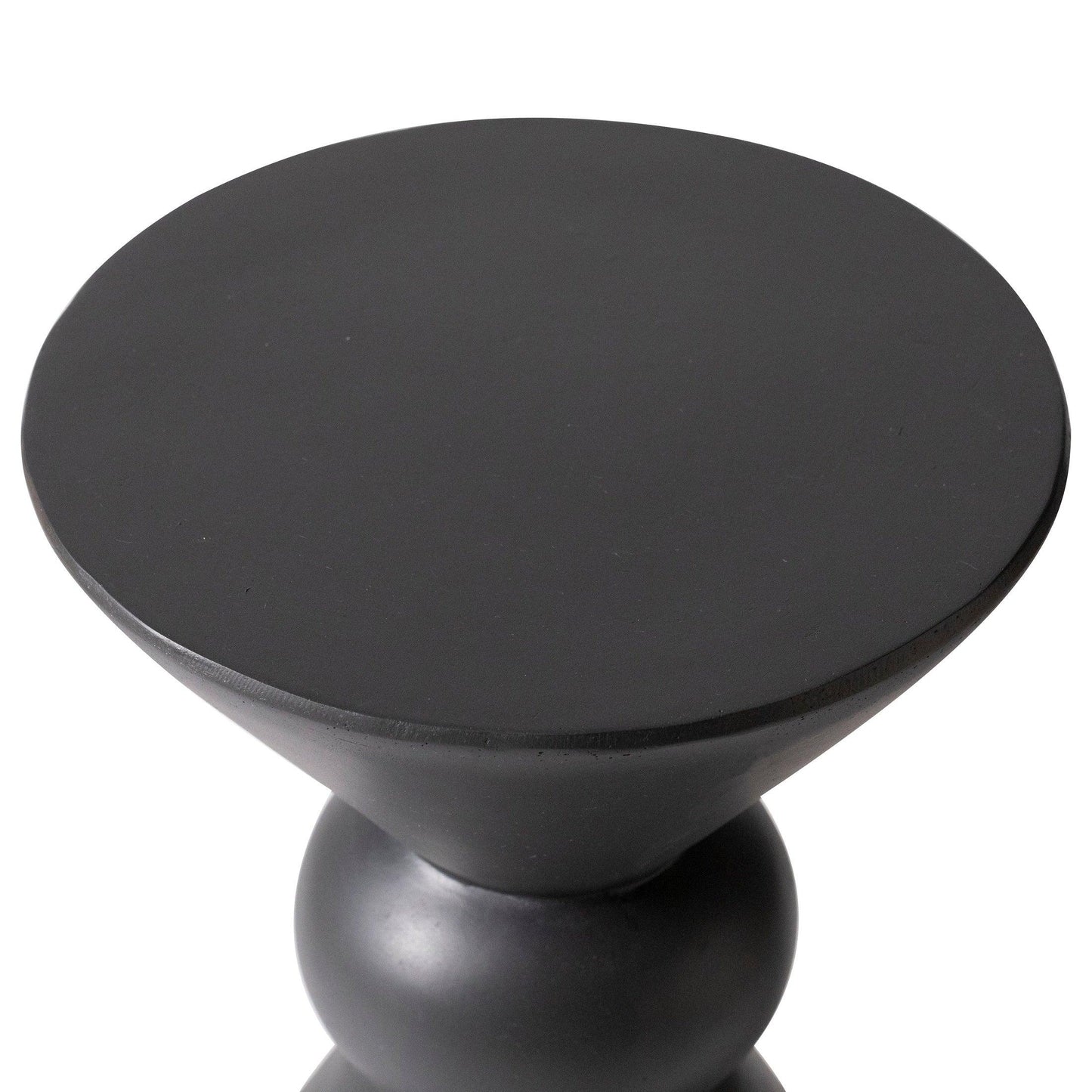 Echo Side Table with Weather-Resistant Fibersone Top Round Accent Table - Elax Furniture