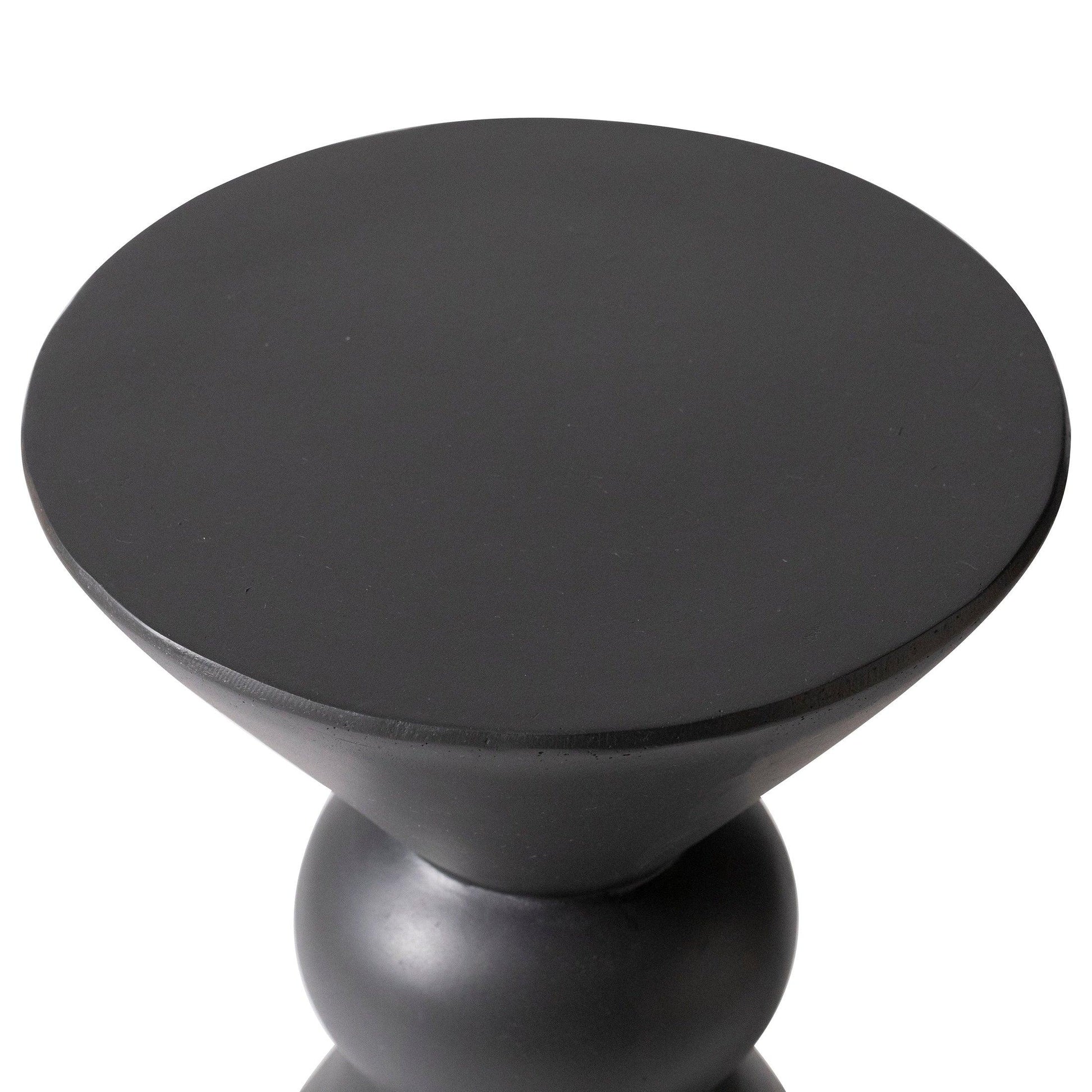 Echo Side Table with Weather-Resistant Fibersone Top Round Accent Table - Elax Furniture