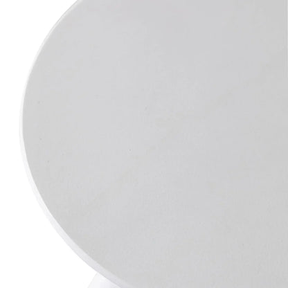Elsie 18" Wide Circular Fiberstone Side Table for Indoor/Outdoor Use