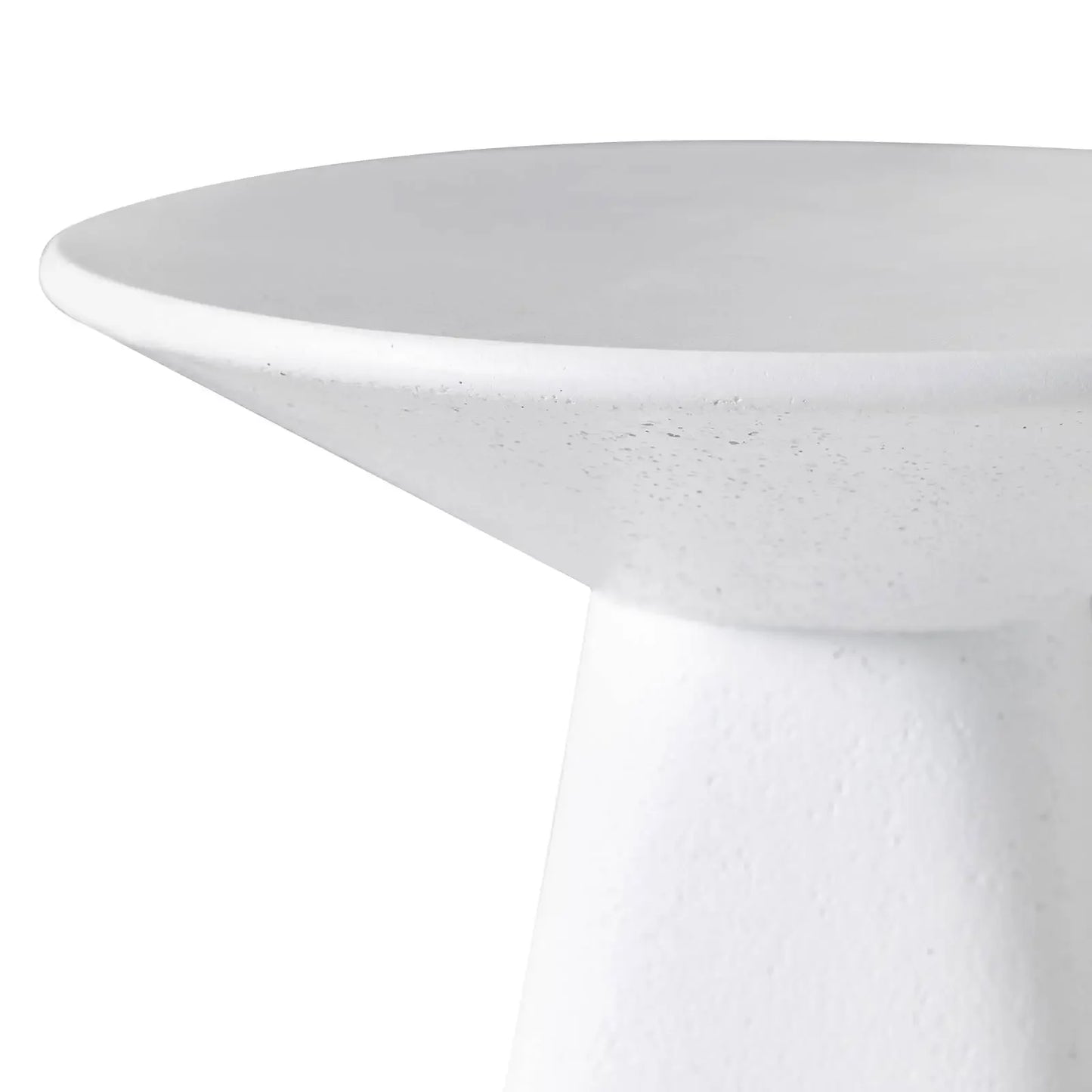 Elsie 18" Wide Circular Fiberstone Side Table for Indoor/Outdoor Use